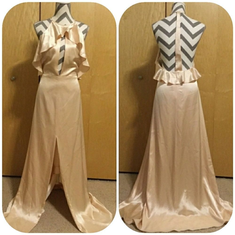 Ruffle Halter Gown  JILL JILL STUART - Picture 2 of 8